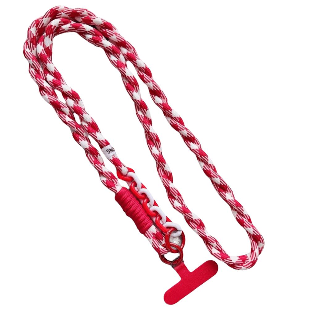 Dopamine Braided Phone Lanyard Nylon Crossbody Hanging Rope  Phone Charm Accessories