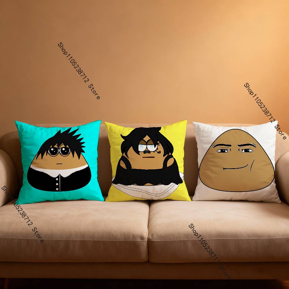 Мой питомец инопланетянин Emo Noteit Pou Наволочка Наволочка Подушка Плюшевый Мальчики Девочки Мультфильм Аниме Каваи Декор День Рождения Милые Подарки