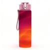 1PC Red Orange Sunset Gradient Sky Print 750ml Color Plastic Sports Water Bottle Leakproof Flip Straw Lid Suitable for Sports Office Home Use
