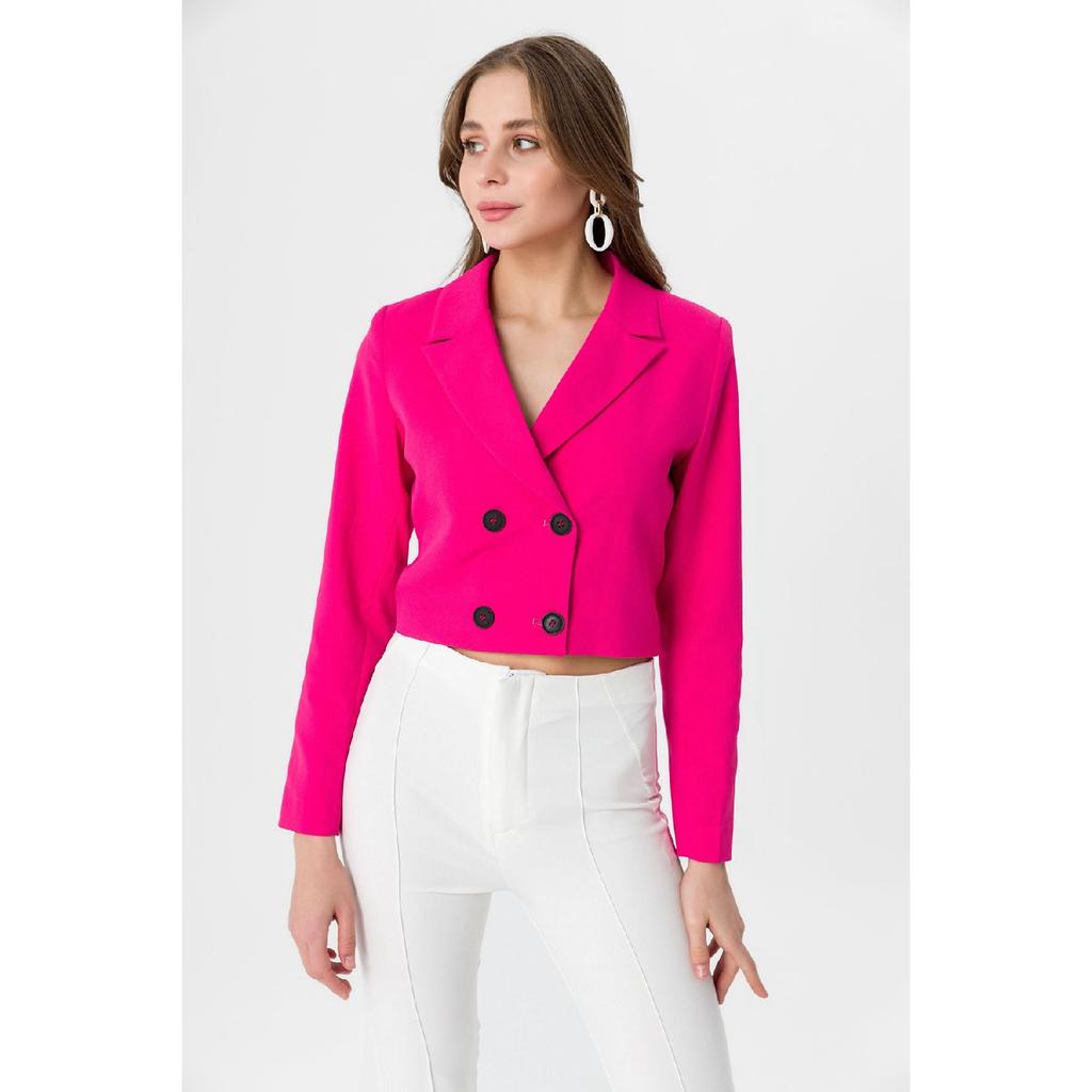 Women's Short Button-closed Blazer Jacket 245071 -