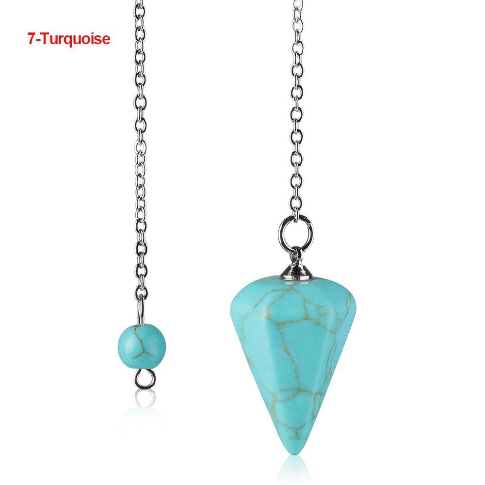 Jewelry Gift Rose Quartz Amethyst Gemstone Rock Reiki Pendulum Pendant Crystal Amulet Natural Stone