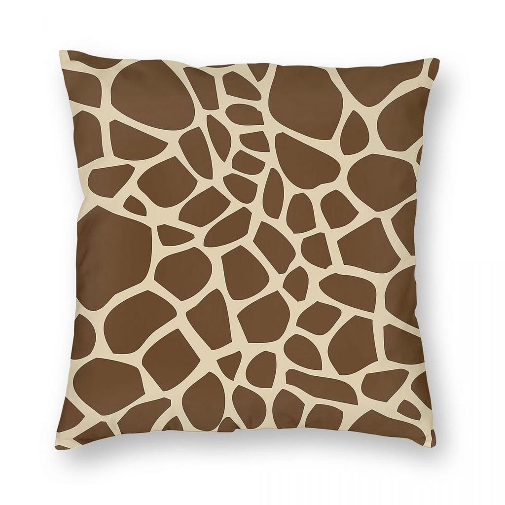 Giraffe Camouflage Square Pillowcase Polyester Linen Velvet Printed Zip Decorative Pillow Case Home Cushion Cover x