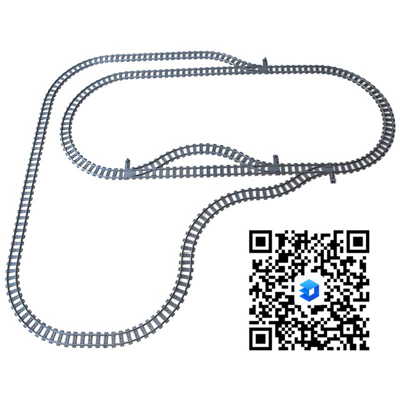 25 стилей Городской поезд Рельсы Набор Одинарный скользящий переключатель Переезды Рельсы Кирпичи Строительные блоки Технические просветительные игрушки для детей