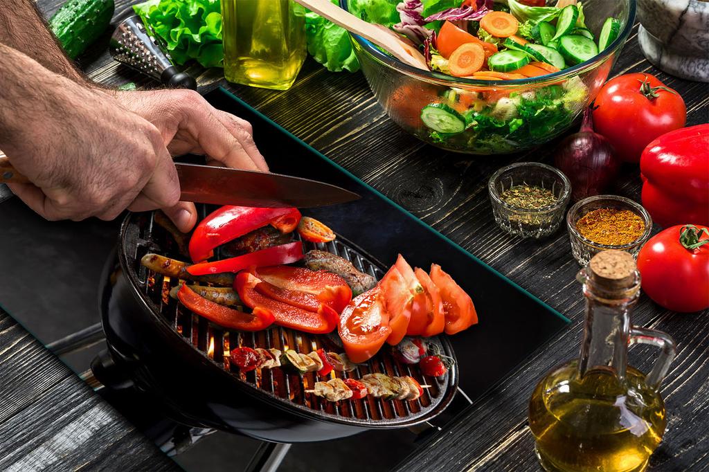 GLASS PLATE CUTTING BOARD 52x40 GRILL