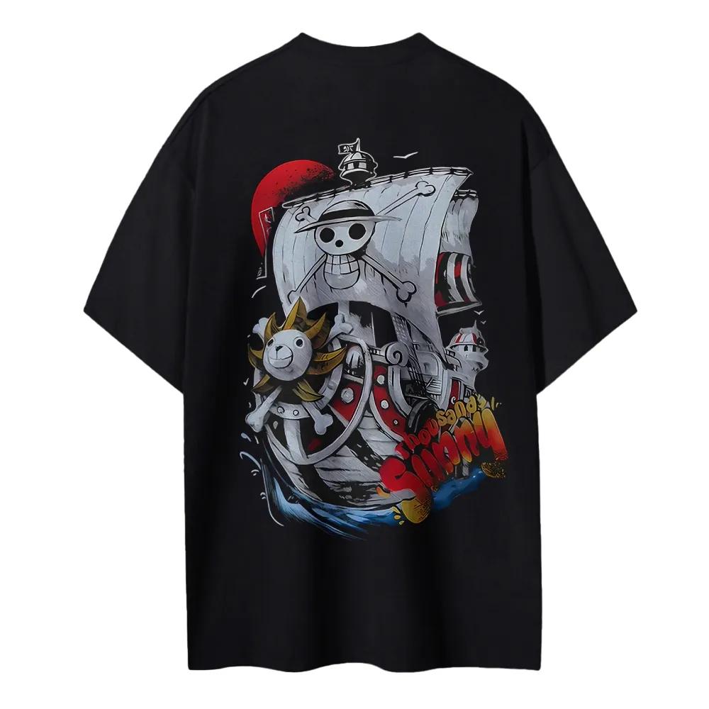 ONE PIECE Печатный Повседневный Летний Топ с Коротким Рукавом Мужская Удобная Одежда Мужская Одежда Топ с Коротким Рукавом Поло