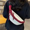 Women's Japanese Contrast Color Messenger Bag - Versatile Waist Bag for Students, Sports, and Casual Use