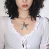 Наука и Технологии Чувство Дизайн Пятиконечной Звезды Y2k Сладкий и Крутой Нишевый Подвеска Ожерелье Ins Ветер Ретро Старый