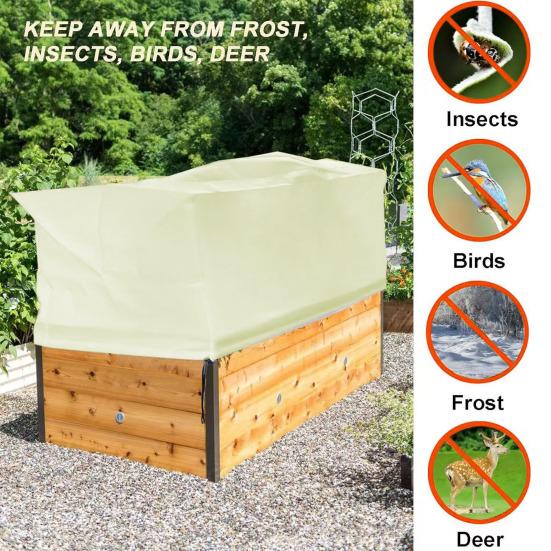 Прямоугольный контейнер для цветов, морозостойкий чехол для растений, противоморозные чехлы с завязкой, утолщенный многоразовый зимний щит для балконного цветочного ящика