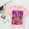 Baby Girl Boy Clothes KPop Demon Hunters 2025 Movie Fans Gift Summer T-shirt Tops Cartoon Print Cool Tshirt Kids Harajuku Top