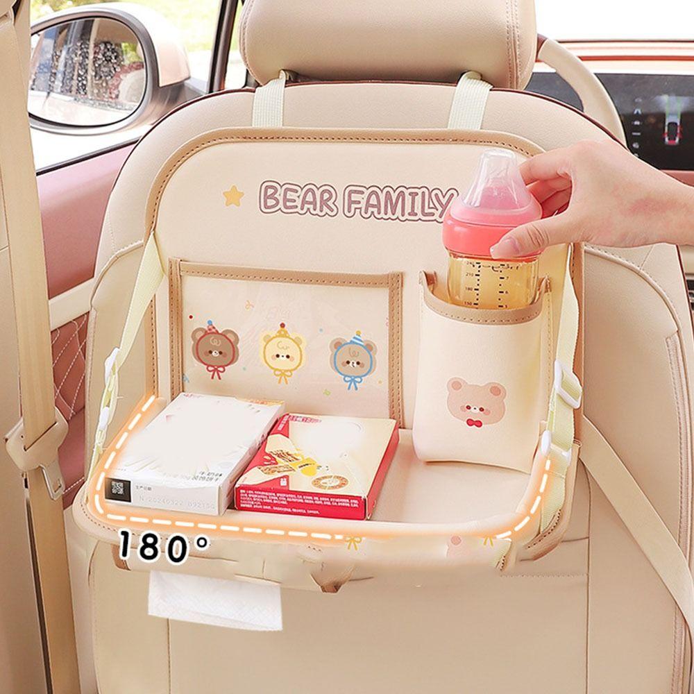 Folding Car Back Seat Tray Large Capacity Car Work Dining Table  Auto Food And Drink