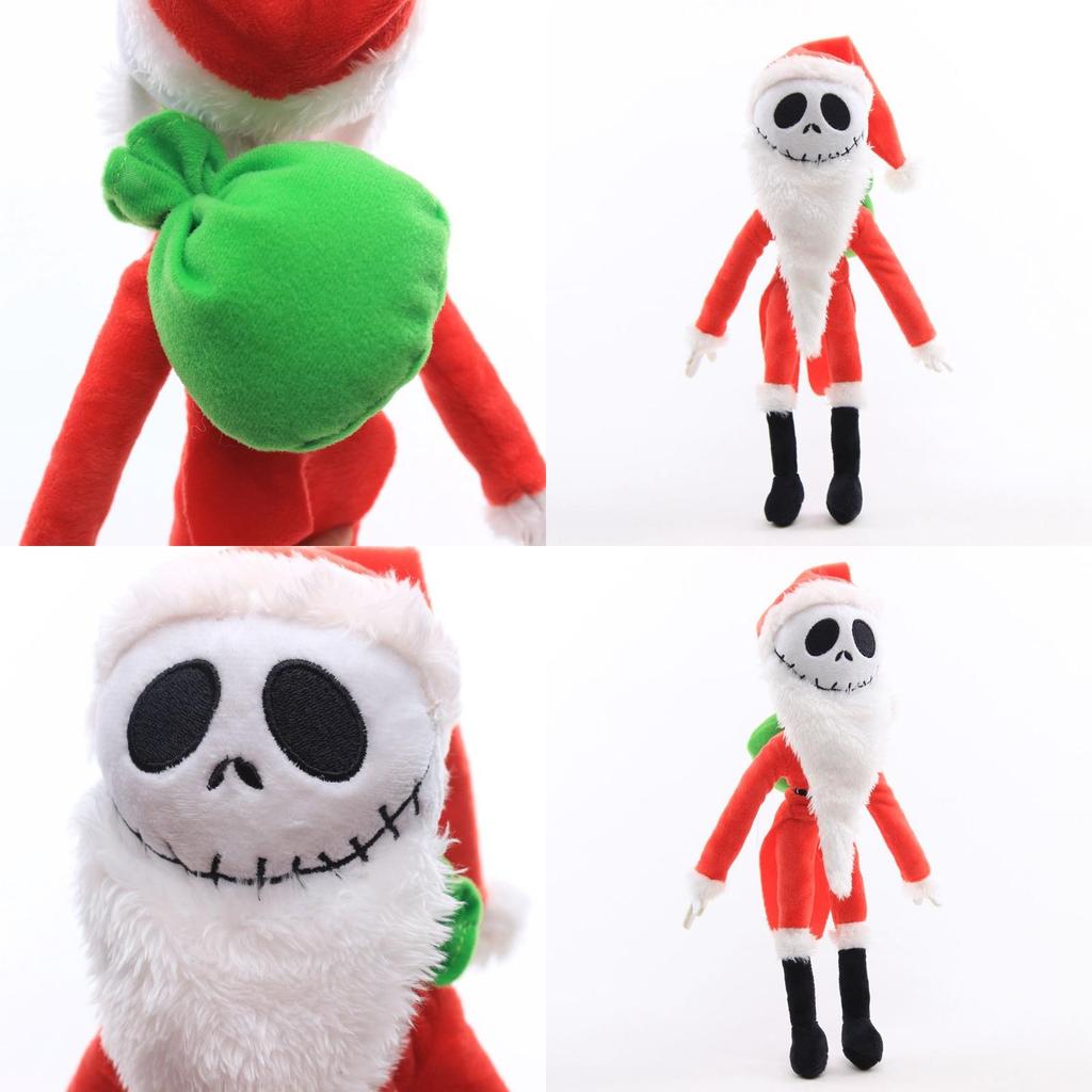 Collectible Nightmare Before Christmas Santa Jack And Zero Plush Toys For Kids