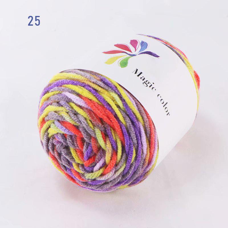 50 г/моток Взрослый шарф Разноцветное секционное крашение 8 нитей Хлопковая пряжа Пряжа Сделай сам Ручное вязание