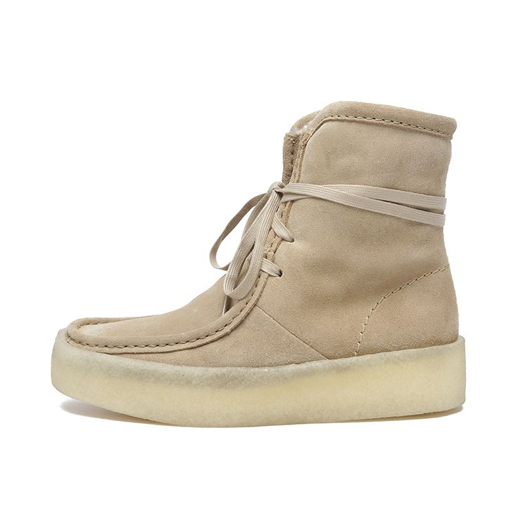 Clarks Оригинальные ботильоны на шнуровке с круглым носком для женщин, светло-коричневые 261634124