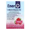 Ener-C, Ener-D, Vitamin D3, Hydration Effervescent Drink Mix, Sugar Free, Raspberry, 1,000Mg, 24 Pack