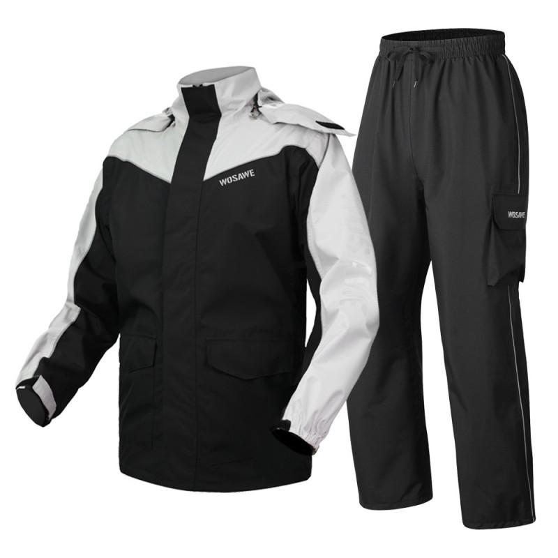 WOSAWE Cycling Rain Jacket Pants Set Windproof Waterproof Outdoor Sports Gear Hiking Fishing