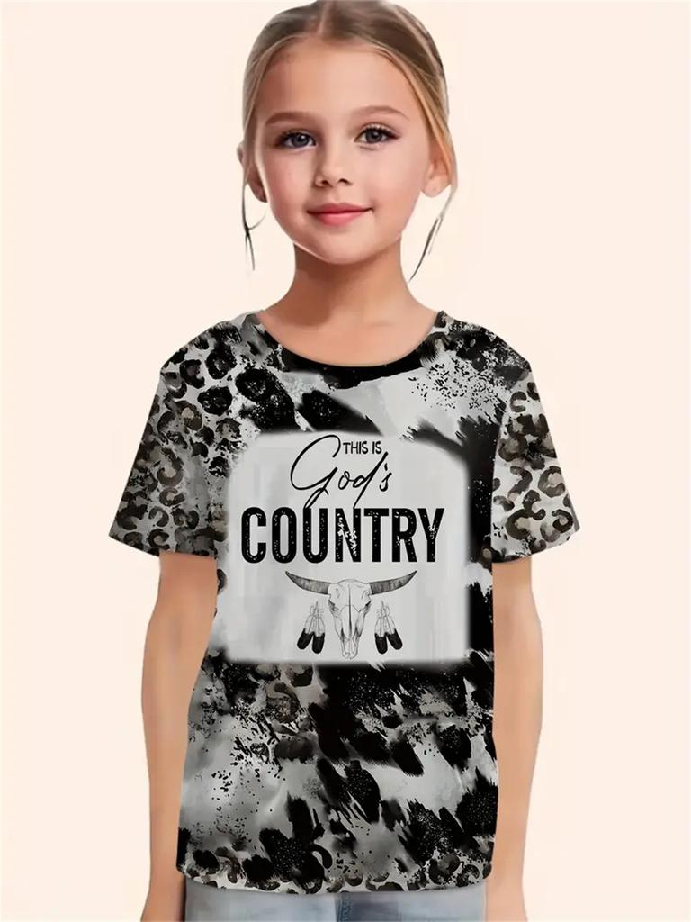 Повседневные модные 3D-принты, забавные футболки для девочек, летние топы с короткими рукавами, повседневные футболки, одежда для девочек