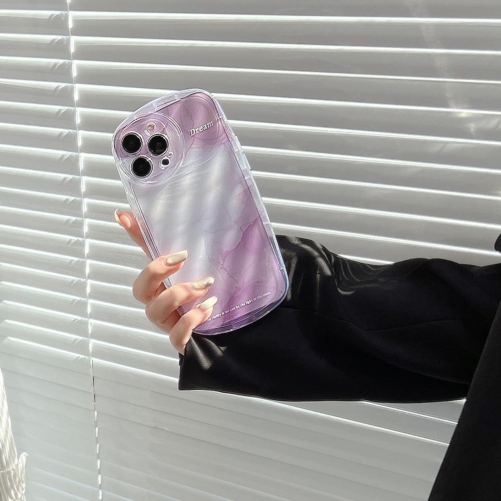 Dream Purple Ins Art Cartoon Gradient задняя крышка для Iphone 13 Promax 11 12 14 Pro Max Plus Мягкий силиконовый противоударный чехол для телефона