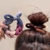 Новый дизайн резинки для волос с бантом, красочные плетеные вручную резинки для волос для женщин, высокоэластичные резинки для скрачи, утолщенная повязка на голову, аксессуары для волос