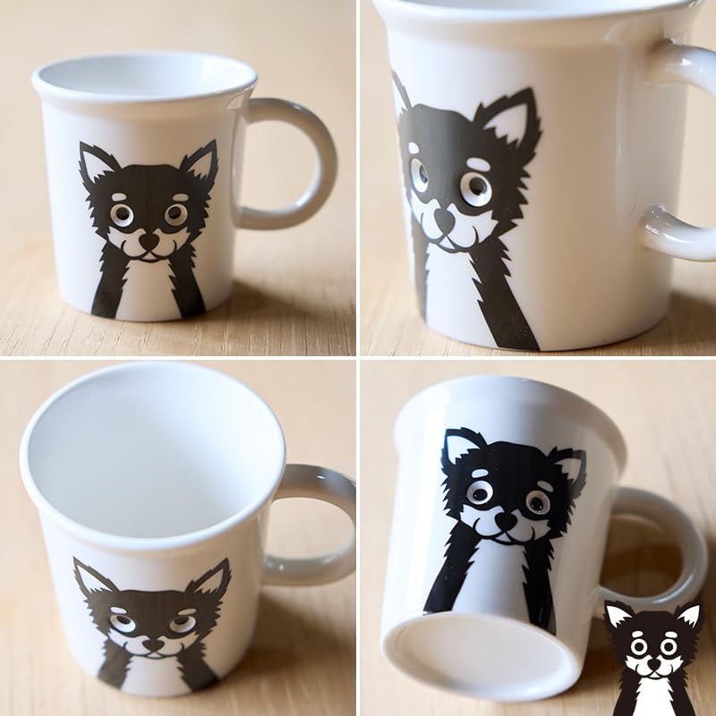 TAMAKI Peeping Ceramic Mug 270ml Microwave Dishwasher Safe 9cm Stylish Gift Japan