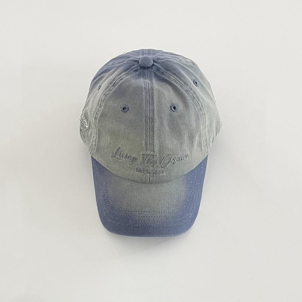 Бейсболка градиентного цвета с вышитыми буквами и изогнутыми полями, модная солнцезащитная шляпа для женщин и девочек