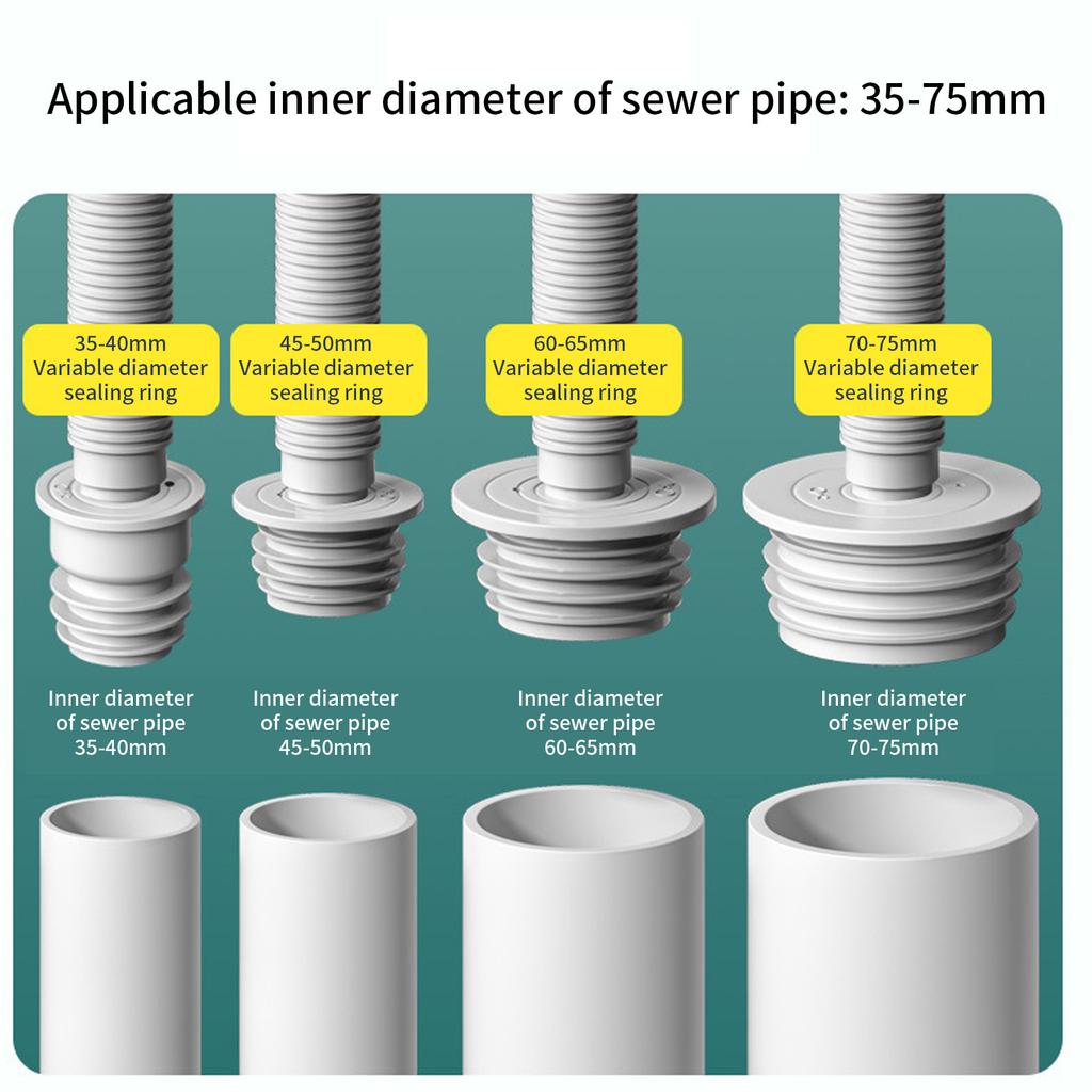 Уплотнительная заглушка сливного шланга стиральной машины, уплотнительные кольца для канализационной трубы, уплотнительная крышка для прачечной, кухни, ванной комнаты, долговечная