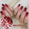Angora Red Mini Small Flat Bottom Special-Shaped Diamond Angora Red New Year Christmas K9 Nail Art Diamond Ornament