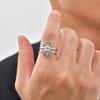 Creative Unique Design Beetle Open Ring for Men, Stainless Steel Silver Color Insect Ring, Punk Fashion Finger Jewelry Gift
