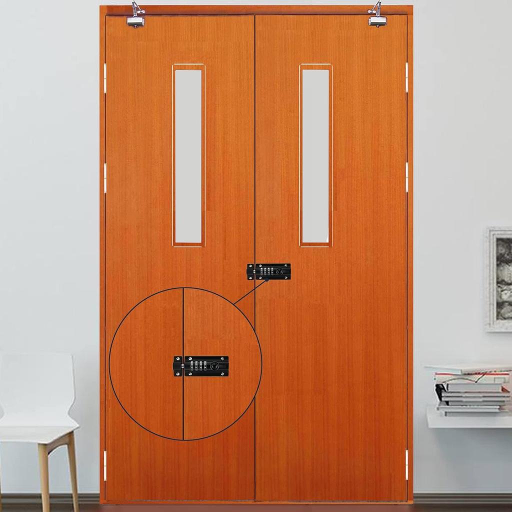 Combination Locking Bolt 2 Pack,Thickened Solid Zinc Alloy Combination Barrel Bolt,Safety Slide Latch Lock with Password Setting,for