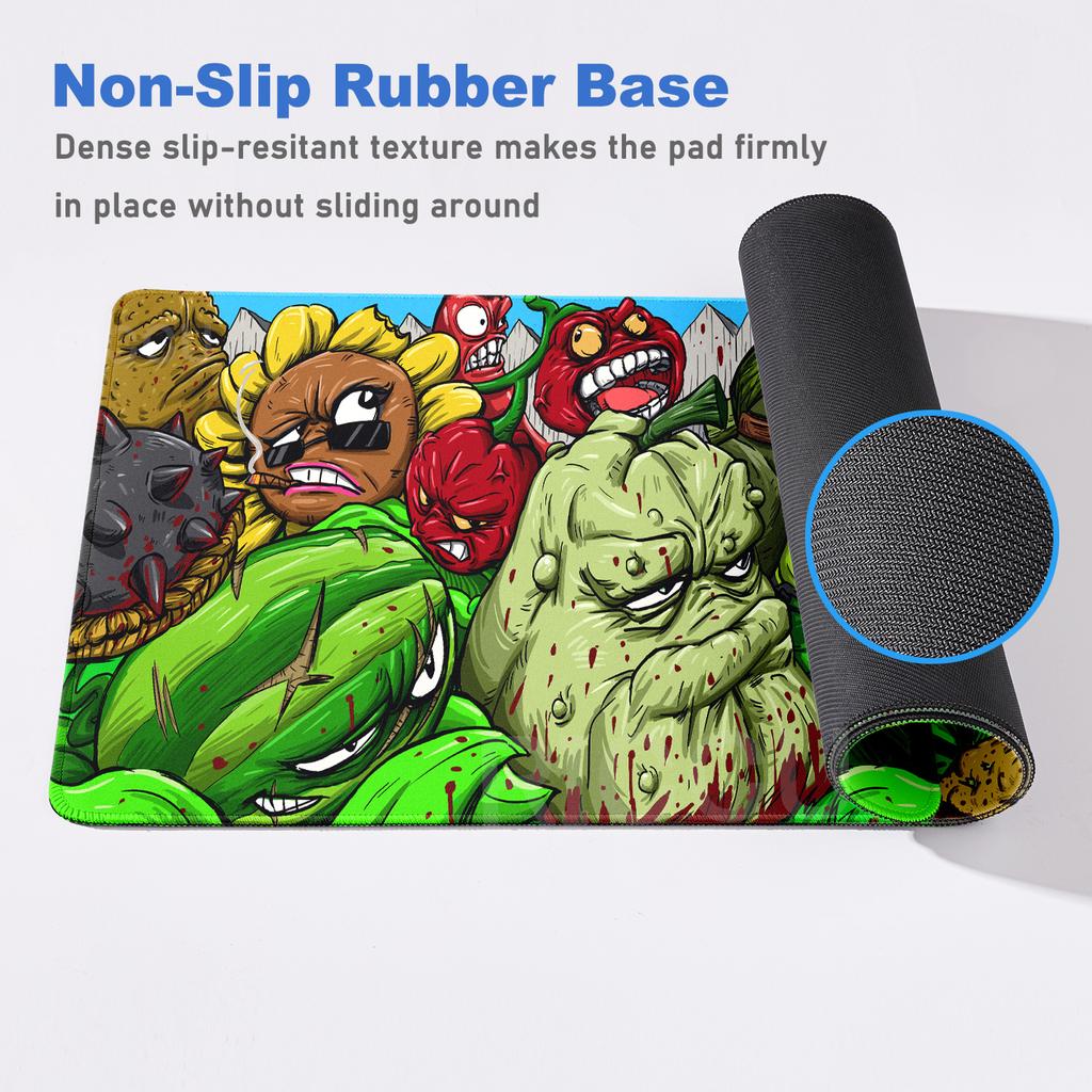 XXL HD Printing PVZ Plants vs. Zombies All Scenes Mouse Pad Large Mousepad Keyboard Laptop Gaming PC Accessories Anime Desk Mat