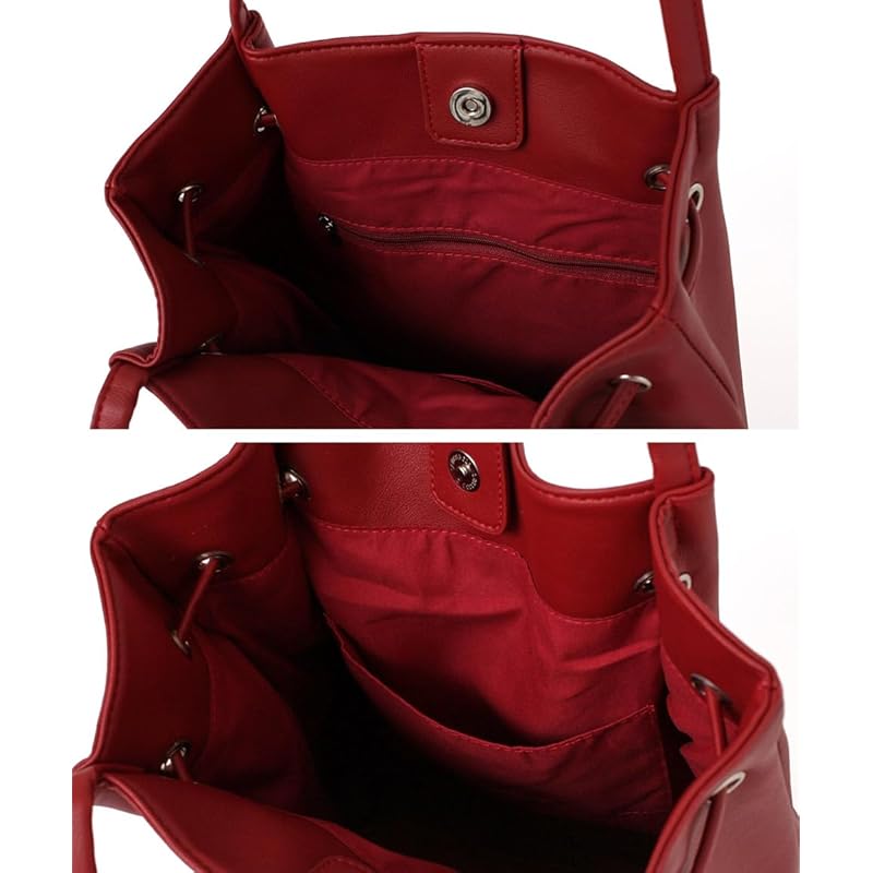 [Alto Rose] Ivory Tote Bag Ladies Tote Large Capacity Larger 2way Handbag Shoulder Bag With Zipper Lightweight Handbag Shoulder Bag Independence Cute