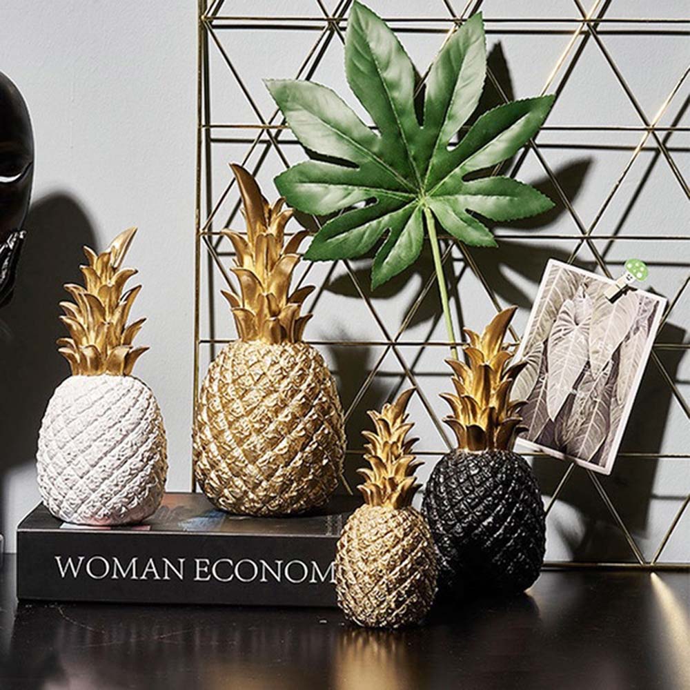 Handmade Home Office Miniatures Pineapple Resin Ornaments Desk Ornaments Home Desk Decor Decoration