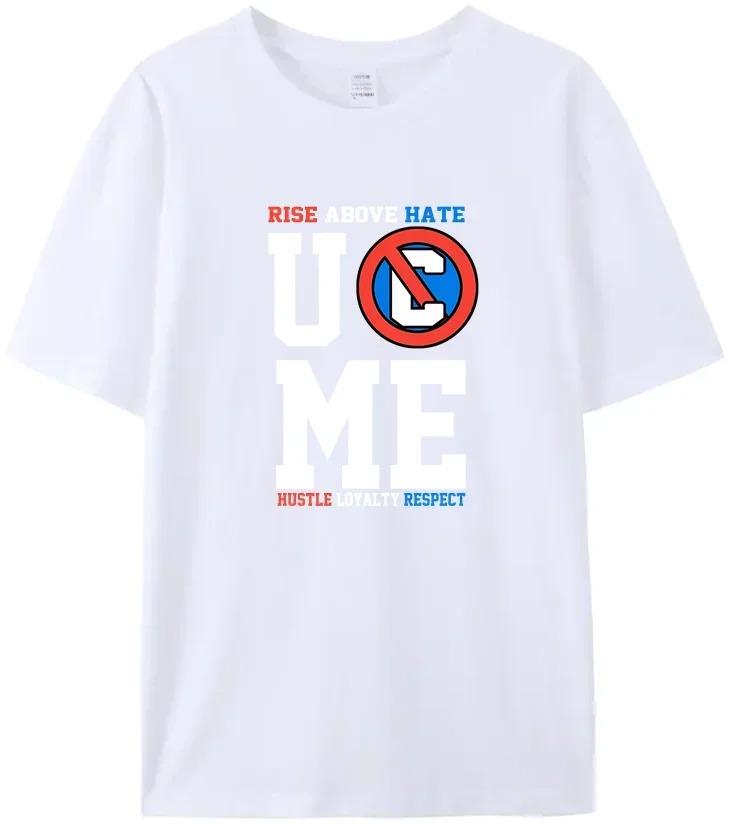Wrestling T-Shirt John Cena Casual Men's Women's High Quality T-shirt RISE ABOVE HATE UC ME HUSTLE LOYALTY RESPECT Printed Tee