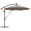 Sun Umbrella Taupe 294 x 294 x 248 cm Polyester and Aluminum