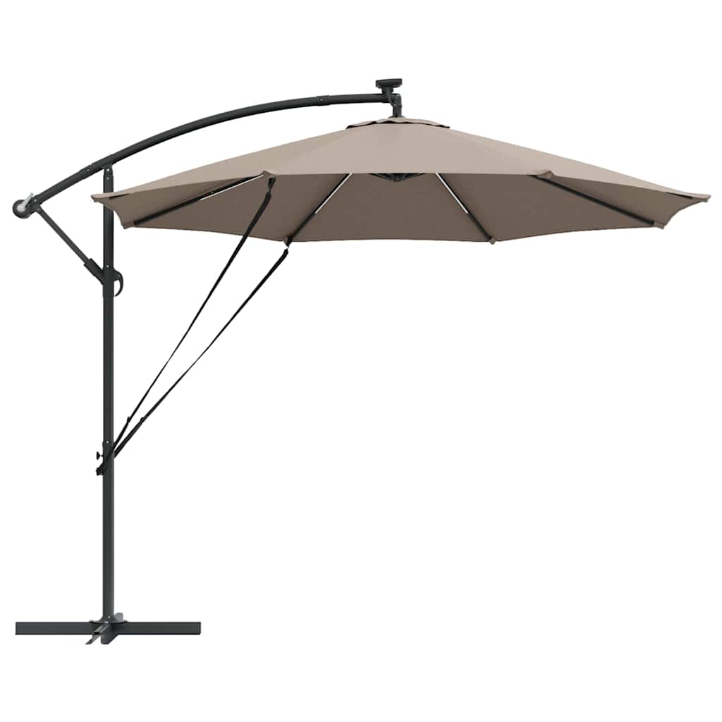 Sun Umbrella Taupe 294 x 294 x 248 cm Polyester and Aluminum