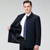 Мужская свободная шерстяная куртка большого размера - Повседневное осенне-зимнее толстое пальто для среднего и пожилого возраста