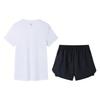 Anta Повседневный влагоотводящий быстросохнущий спортивный комплект футболок с коротким рукавом для бега и фитнеса для женщин, топы белого и черного цветов 962327202-1