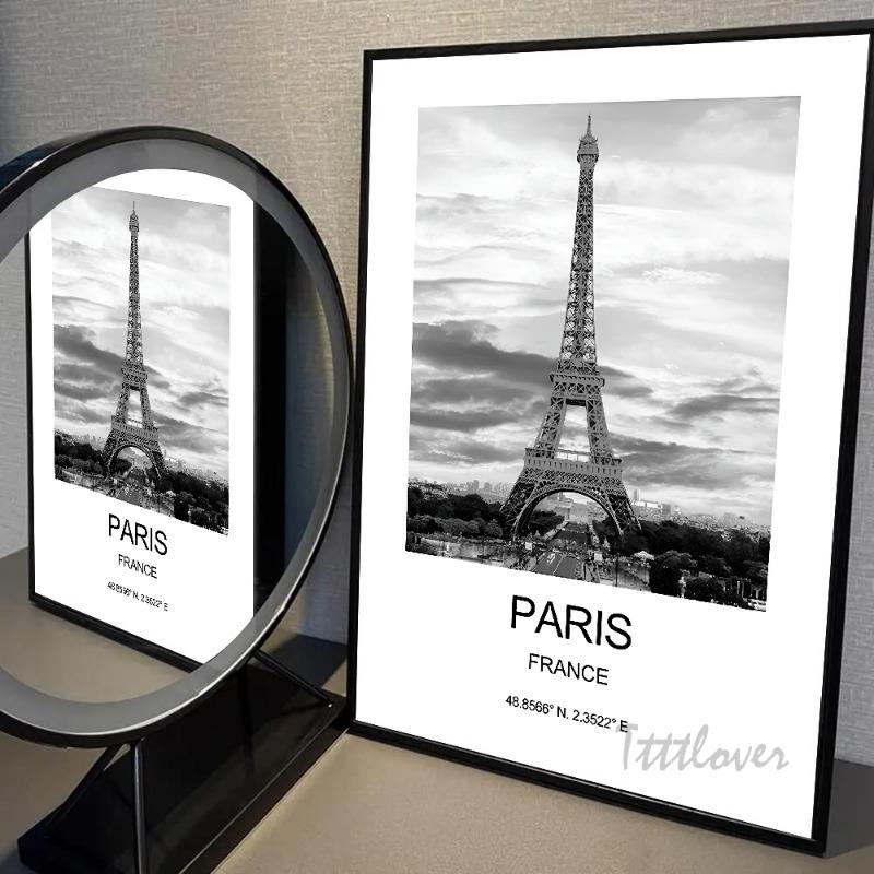 1pc City Poster New York London Paris Poster Paper Print Home Bedroom Entrance Bar Cafe Art Painting Decoration