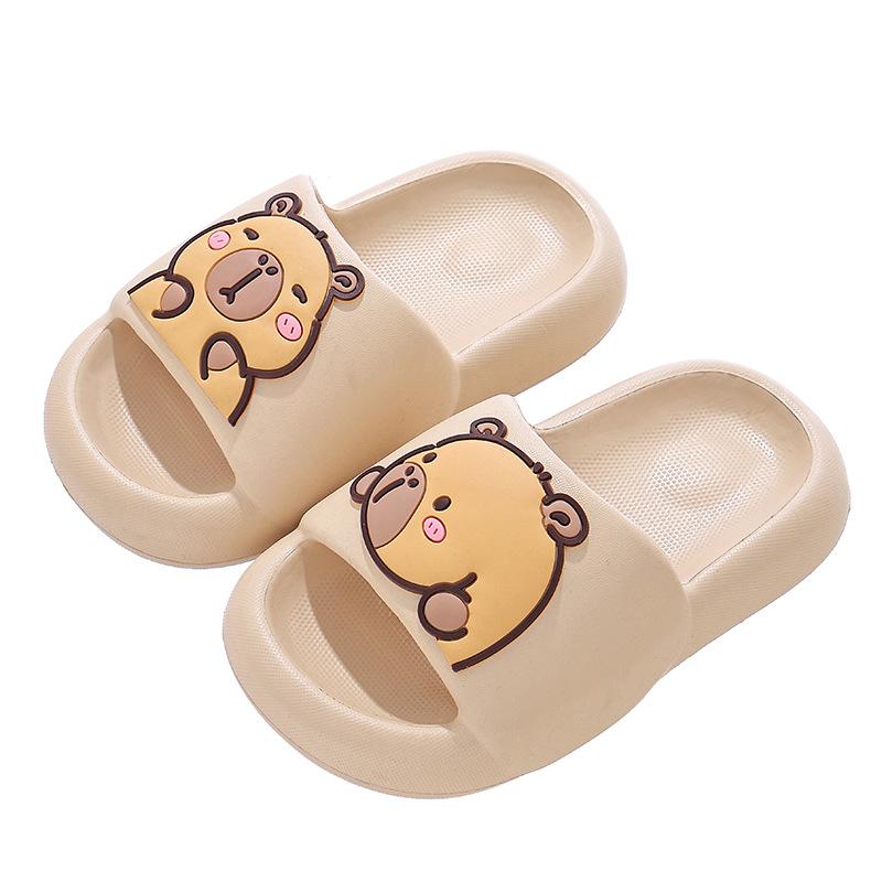 Kapibara Children's Summer Sandals Boys' Soft Cushion Parent-Child Non-Slip Bathroom Shower Big Kids Home Slippers