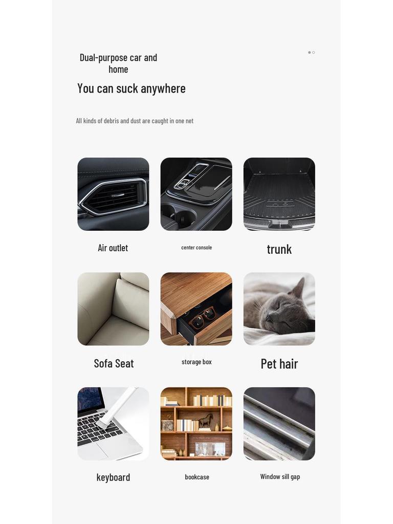 Беспроводной мини-ручной автомобильный пылесос с высокой мощностью всасывания