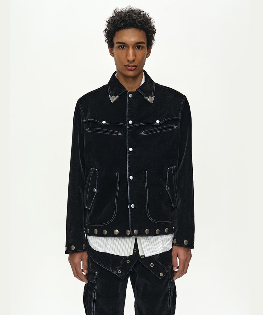 Adsb Andersson Bell Atlanta Flock Velvet Jacket (Black)