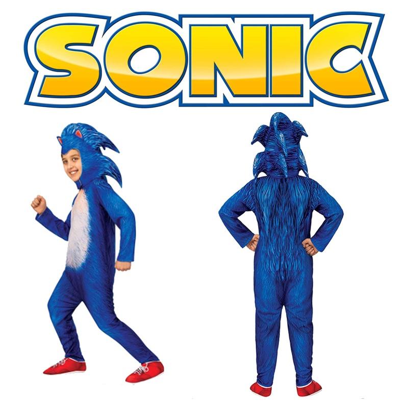 Костюм Делюкс Соника Ежа Детский Комбинезон для Хэллоуина Косплея