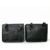 Bags 2 Saddlebag Luggage Bag Bag For Biker's Black Leather Motorcycle Saddle