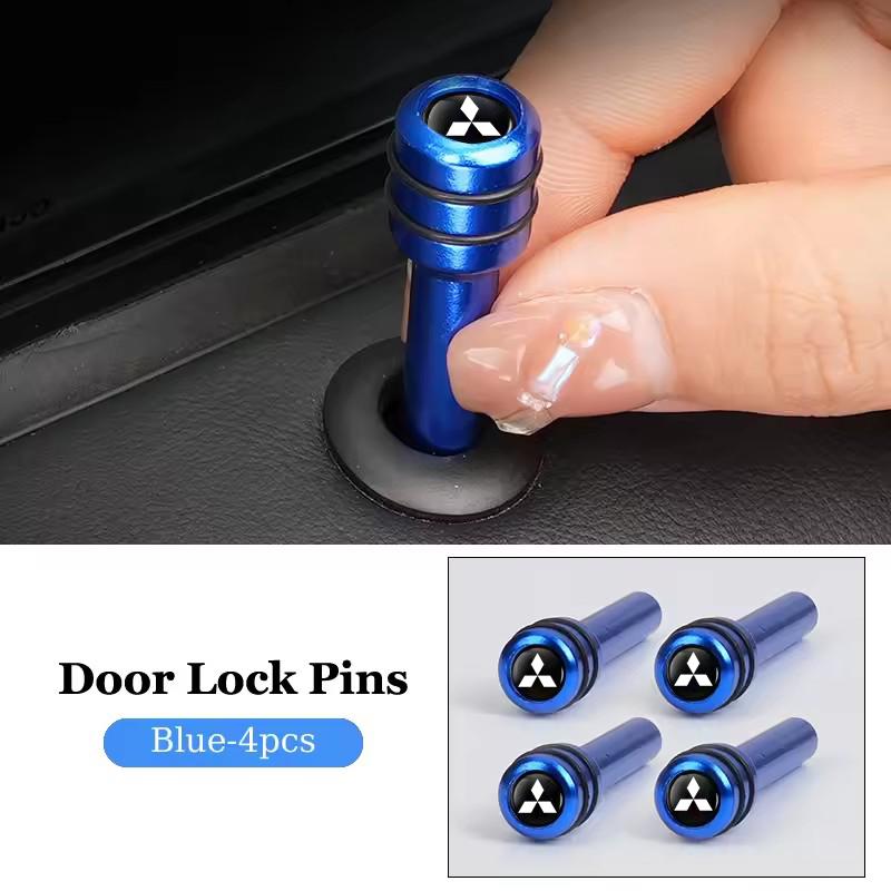 2/4pcs Aluminum Alloy Car Door Lock Pin Styling for Mitsubishi Mirage Lancer 9 10 ASX L200 Colt Pajero Outlander Eclipse UG2