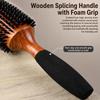 Wooden Handle Round Hair Brush 5 Sizes Styling Hair Brush Professional Boar Bristle Brush  Home Use