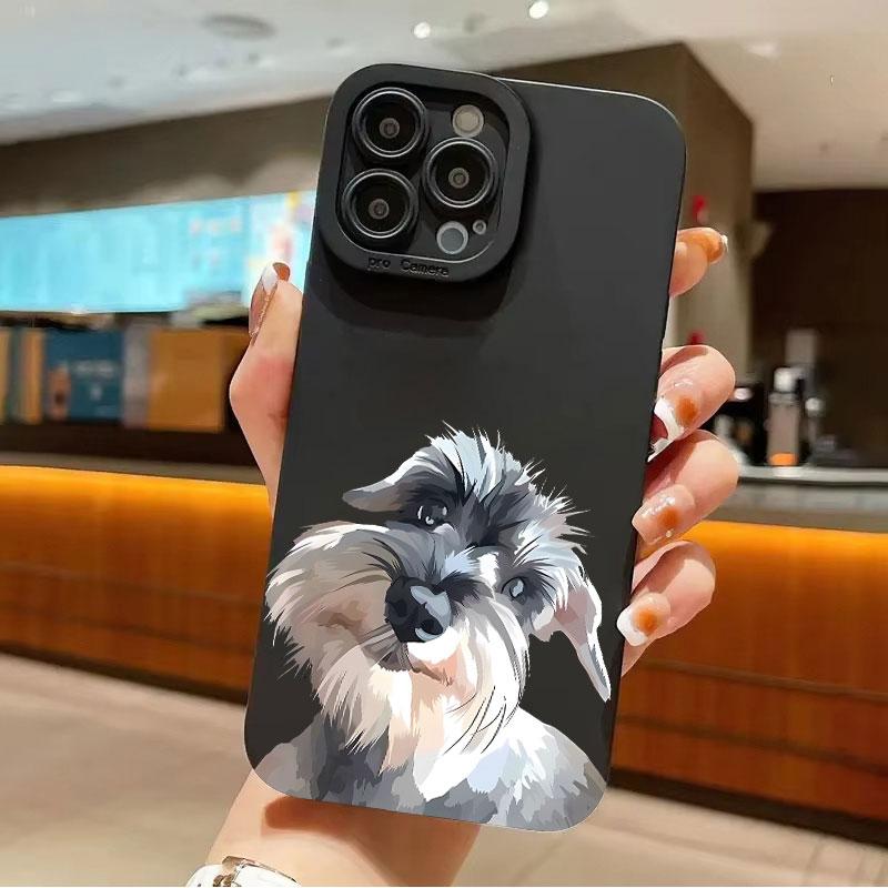 Милый Чехол Для Телефона С Рисунком Шнауцера Для Samsung Galaxy S25 S24 S23 FE S22 Ultra S21 S20 Plus A15 A35 A54 A55 Ударопрочный Чехол