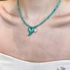 Creative Beaded Tassel Stacking Necklace, Heavy Craft High-end Metal Exquisite Personalized Women Collarbone Chain