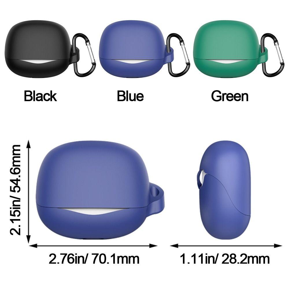 with Carabiner Earphone Cover Anti-fall Headphone Protective Case for QCY MeloBuds N50/ HT12