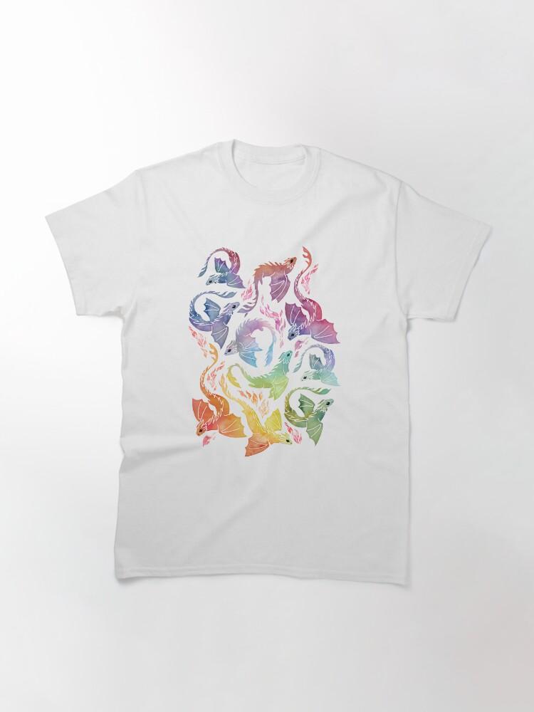 Red Dragon fire dark rainbow Classic T-Shirt