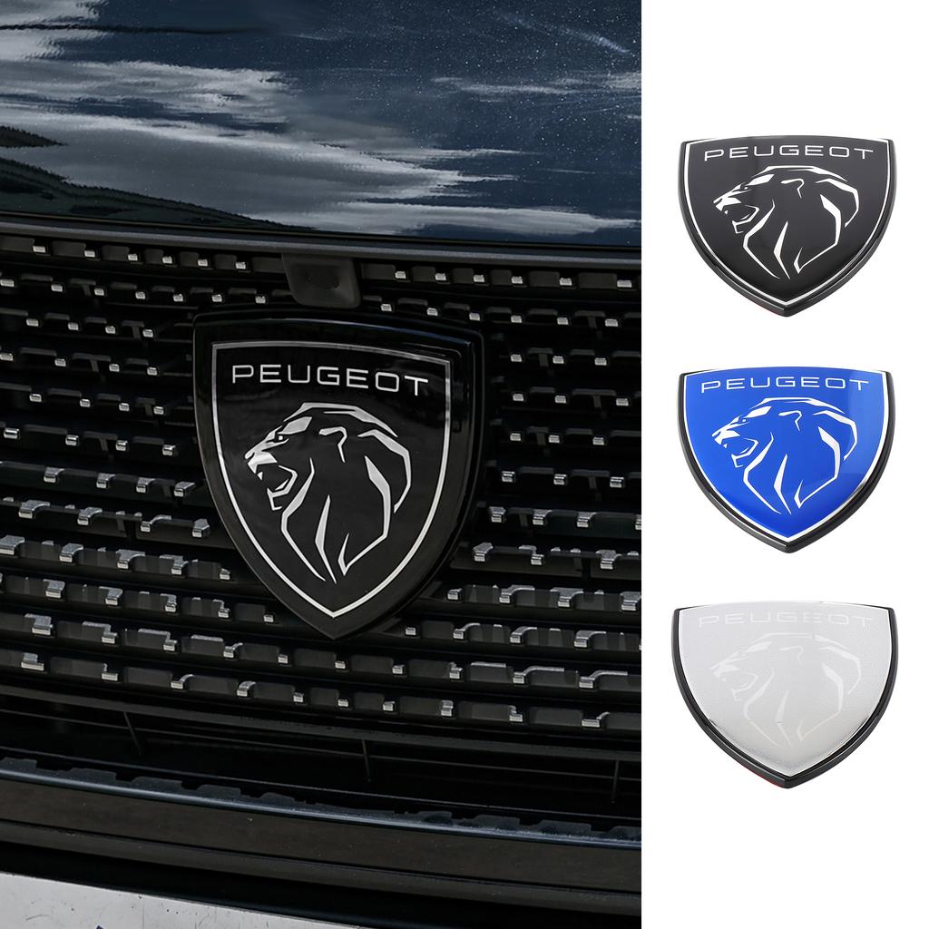 Car Front Grille Logo Sticker Decoration Accessories For Peugeot 206 207 208 306 307 308 406 407 408 508 106 107 2008 3008 4008