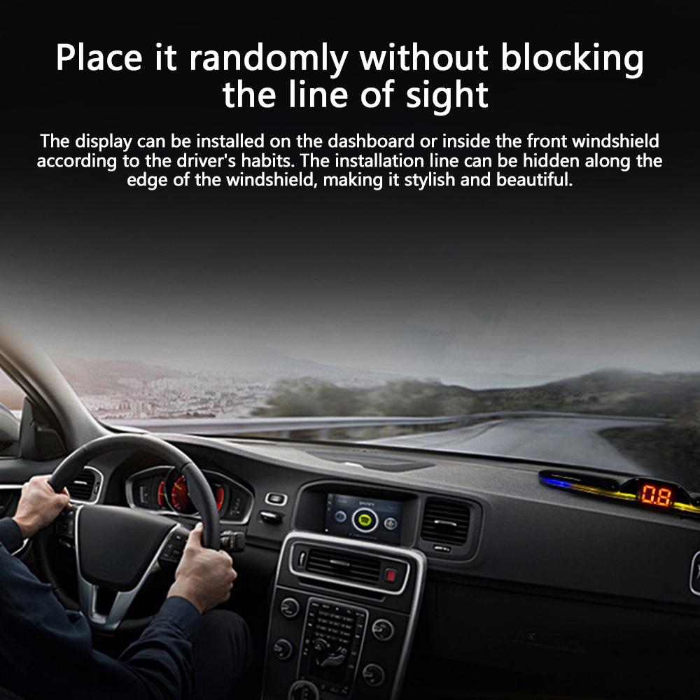 Комплект датчиков парковки с несколькими радарами, светодиодная подсветка, система отображения информации, помощник по резервному копированию, 4 датчика